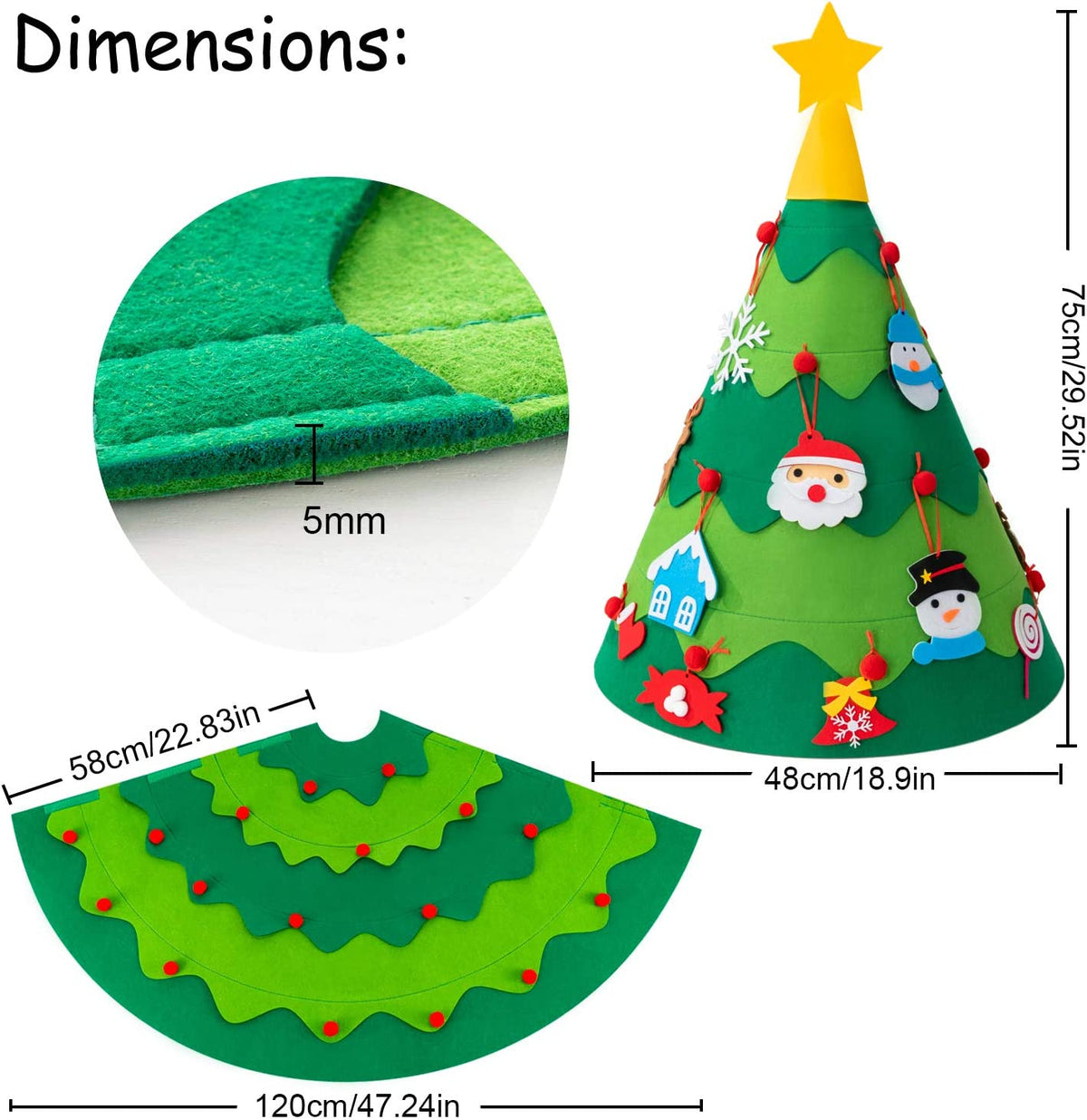 Montessori 3D DIY Felt Christmas Tree